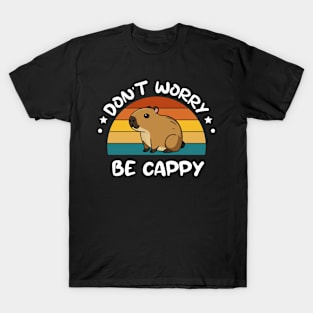 Don't Worry Be Cappy Retro Capybara T-Shirt